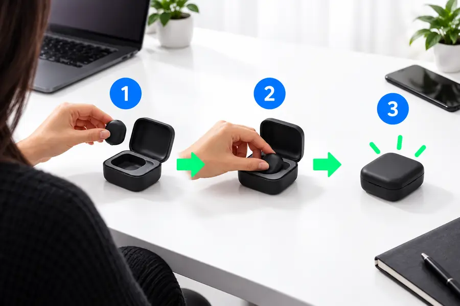 A product demonstration video arranged around a clear action