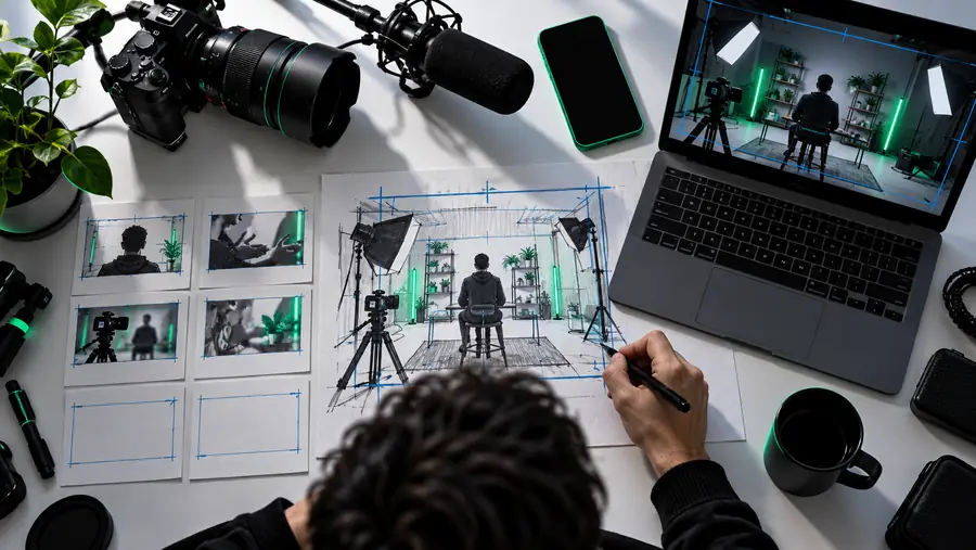 Illustrative frame used to consider the initial YouTube video layout